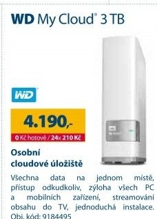 Osobní cloudové úložiště WD My Cloud Personal Storage 3TB