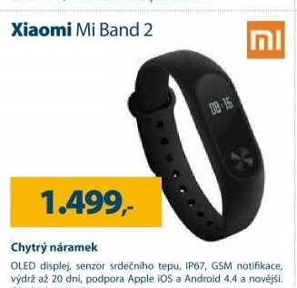 Chytrý náramek Xiaomi Mi Band 2