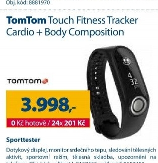 Sporttester TomTom Touch Fitness Tracker Cardio+ Body Composition