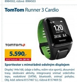 Sporttester TomTom Runner 3 Cardio