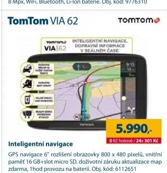 Navigace TomTom VIA 62
