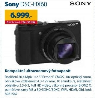 Fotoaparát Sony DSC-HX60