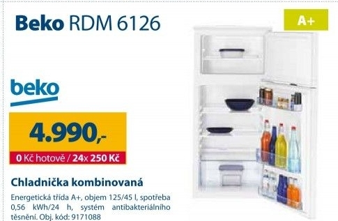 Kombinovaná chladnička Beko RDM 6126