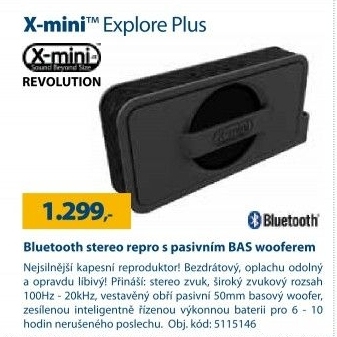 Bluetooth stereo reproduktor X-mini Explore Plus