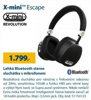 Sluchátka přes hlavu Escape X-mini