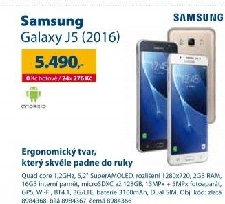 Mobilní telefon Samsung Galaxy J5 Dual Sim