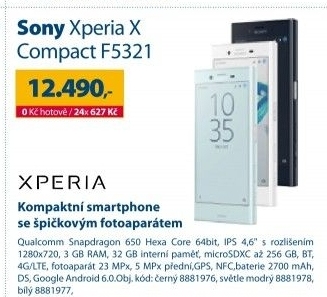 Mobilní telefon Sony Xperia X Compact
