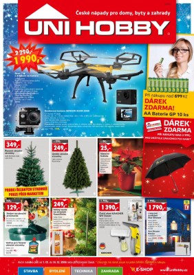 akční leták UNI HOBBY 1.12.2016-14.12.2016