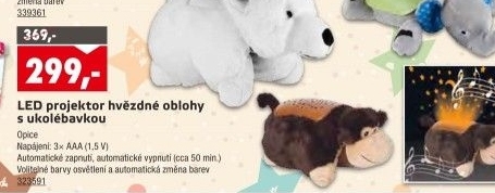 LED projektor hvězdné oblohy