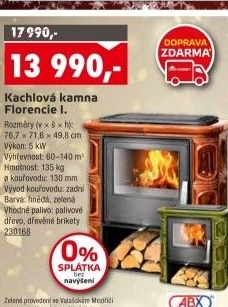 Kachlová kamna Florencie ABX