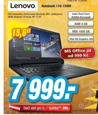 LENOVO 110-15IBR (80T70053CK)/WIN10