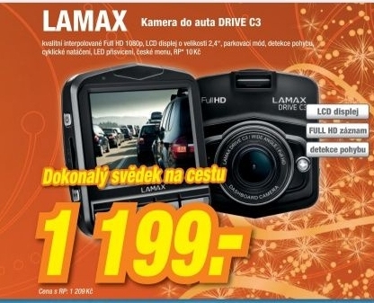 LAMAX DRIVE C3 - kamera do auta