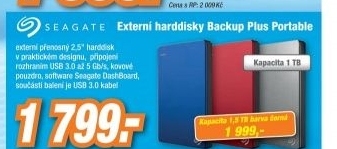 SEAGATE Expansion Portable 1,5TB Black
