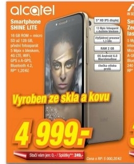 ALCATEL SHINE LITE Satin Gold