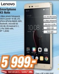 Lenovo K5 Note GOLD