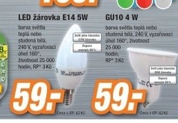 GIGALED E14 5W tep.bílá GL-E14-5-380W