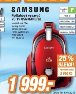 SAMSUNG VC 15 QSNMARD/GE