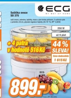 ECG SO 375+náhradní patra k sušičce 4ks