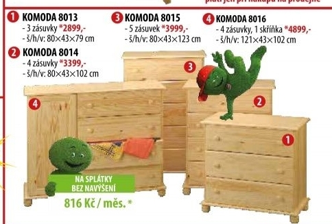 Prádelník - 3 zásuvky 8013