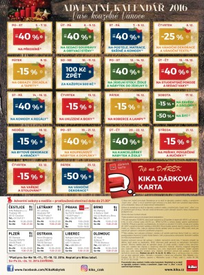 akční leták Kika nábytek 5.12.2016-23.12.2016