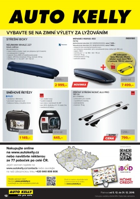 akční leták Auto Kelly 5.12.2016-31.12.2016