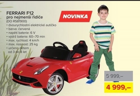 Elektrické autíčko Ferrari F12