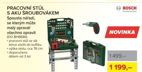Pracovní stůl pro děti Bosch s aku šroubovákem