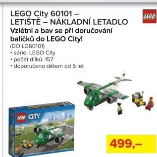 LEGO City 60101 Letiště - nákladní letadlo