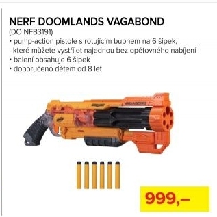 Pistole s rotujícím bubnem Nerf Doomlands Vagabond