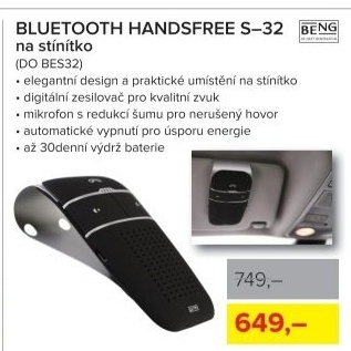 Bluetooth handsfree Beng S-32