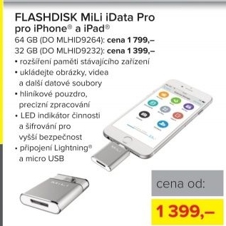 Flashdisk MiLi iData Pro, kapacita 32 GB