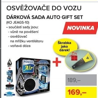 Dárková sada osvěžovačů do auta + škrabka zdarma