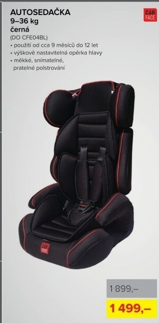 Autosedačka CarFace 9-36kg