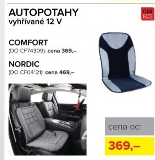 Vyhřívaný potah sedadla CarFace Comfort, 12 V