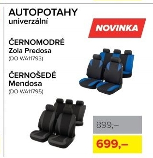Autopotahy ZOLA PREDOSA, černo-modré