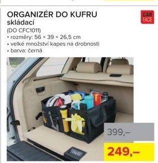 Organizér do kufru CarFace