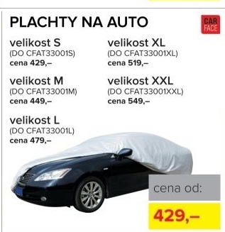 Plachta na auto CarFace, velikost S
