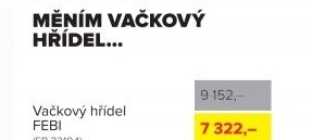 Vačkový hřídel Febi