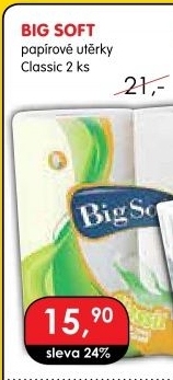 Utěrky kuchyňské 2vrstvé Classic Big Soft