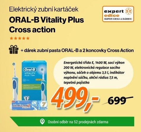 ORAL-B Vitality Plus Cross action