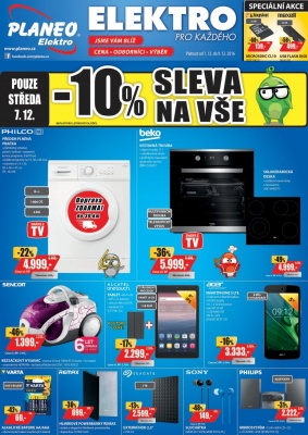 akční leták Planeo Elektro 7.12.2016-9.12.2016