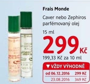 Parfémovaný olej Zephiros Frais Monde