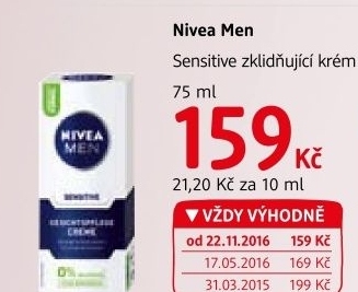 Krém pleťový pánský zklidňující Sensitive Men Nivea