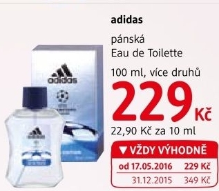 Toaletní voda pánská Adidas