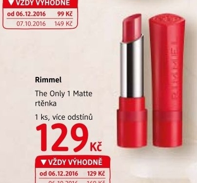 Rtěnka The Only 1 Matte Rimmel