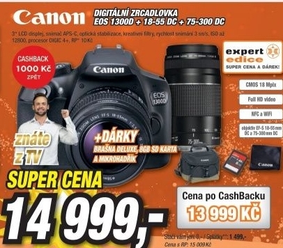 Canon EOS 1300D + 18-55 DC + 75-300 DC