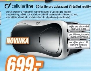 3D brýle pro zobrazení Virtuální reality