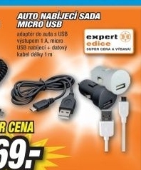 Bigben USB 1A černý+kabel MicroUSB