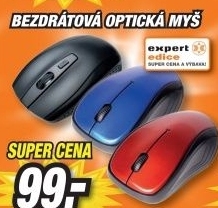 AQ Bezdrátová optická myš, modrá