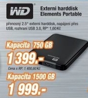 WD Elements Portable 750GB Black